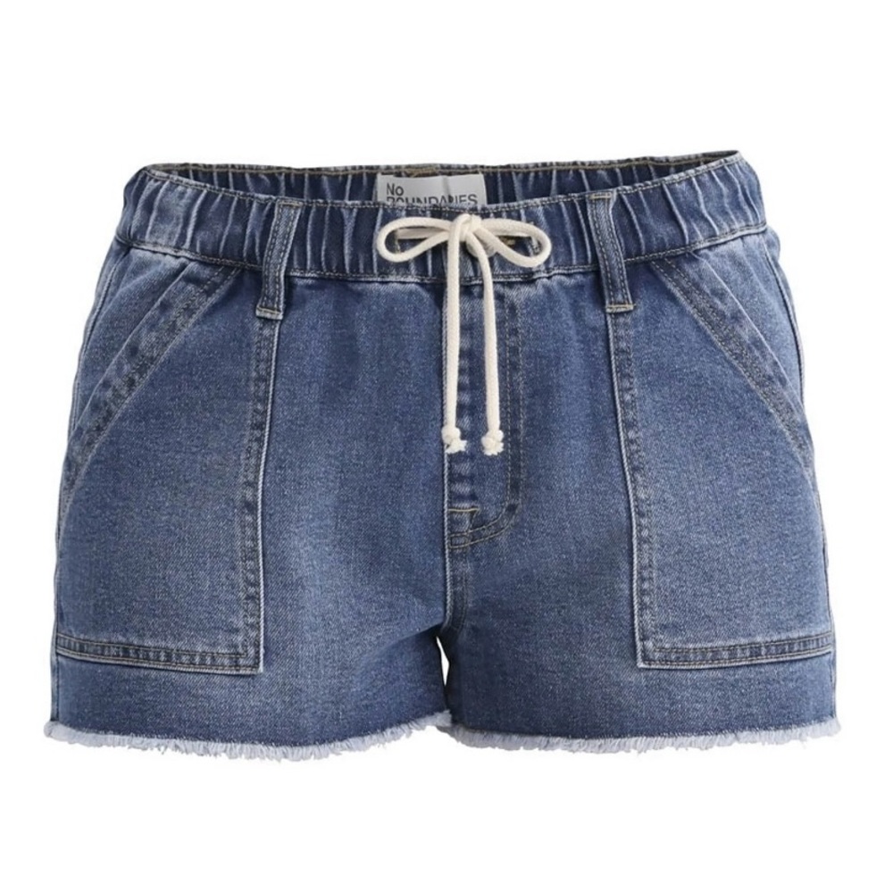 No Boundaries Women's Drawstring Utility
Shorts with Porkchop Pockets